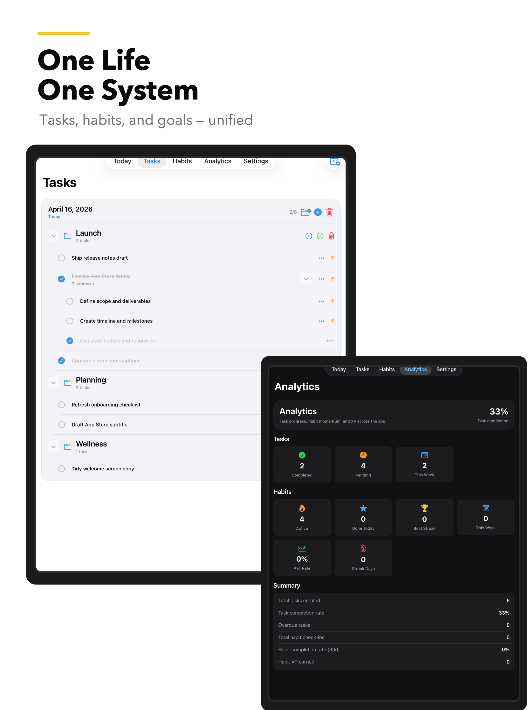 LifeManager ipad screenshot 1